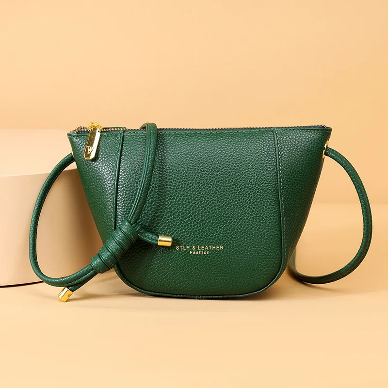 100GenuineLeatherHandbagsWomenBucketBagsDesignerSoftCowhide