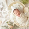 Knitted Baby Blanket with Tassels Newborn Photography Props Knit Throw Fringe Soft Blanket for Baby Accessories Newborn Backdrop 6