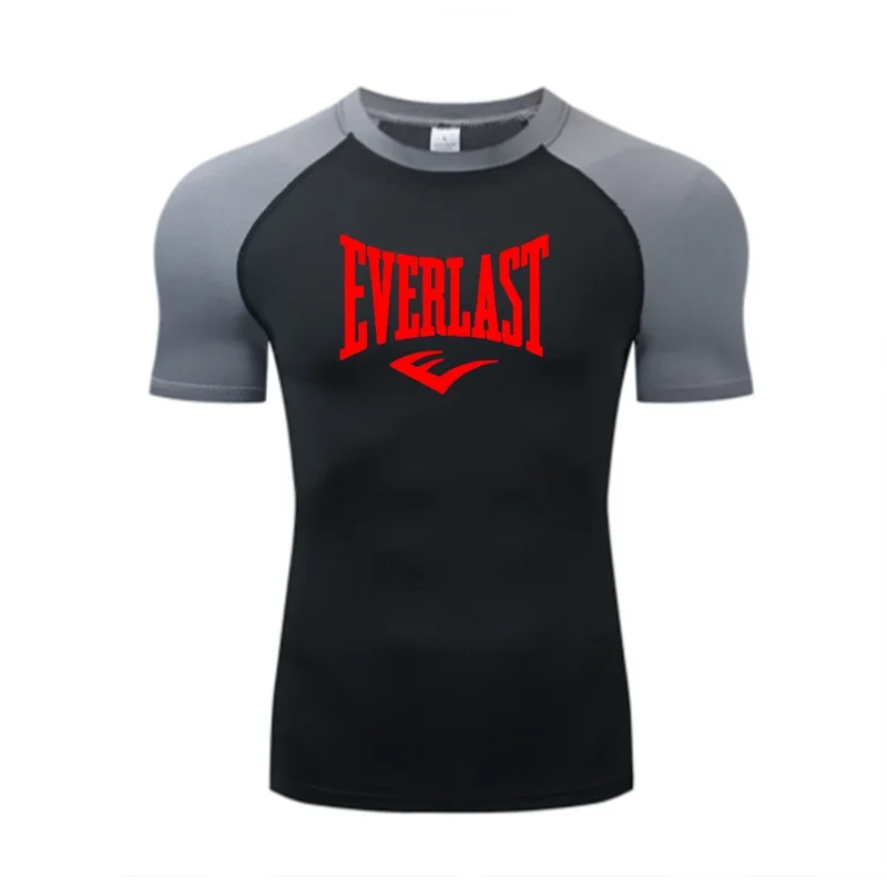 EVERLAST Mens SHOR Compression 3D Printed T-Shirt Sun Protection Second Leyer Skin Running Fitness Rash Prevention Training 6