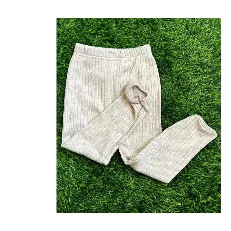 Girls Pants Kids Pants Girls Trousers Pants Leggings Skinny Ankle Length Elastic Waist Solid Cotton Simple Casual Warm Comfortable Autumn Children Girls