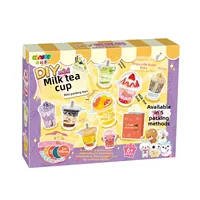 Mini tasse de thé au lait DIY, ensemble de jouets d'emballage, jeu à main à tout moment, série de jouets de décompression 5