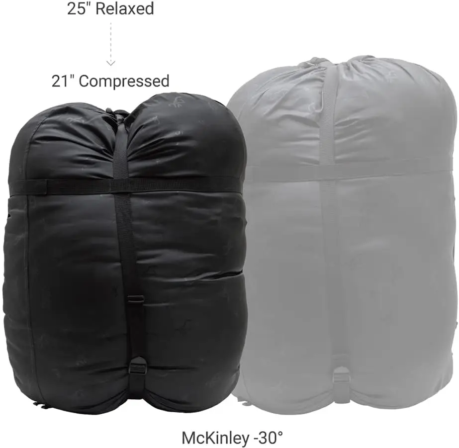 30&deg; Sleeping Bag-Oversize Insulated Hooded Rectangle Made with Ripstop Outer and Brushed Polyester Liner