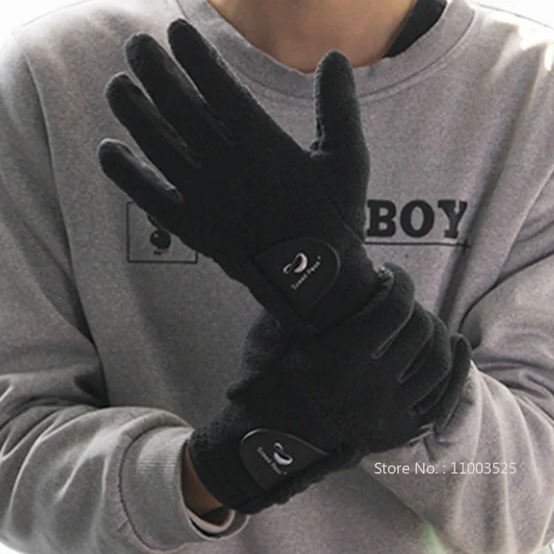 1 Pair Women Men Plush Anti-slip Granules Golf Gloves Unisex Thicken Keep Warm Sport Mittens Winter Soft Left Right Hand Gloves 5
