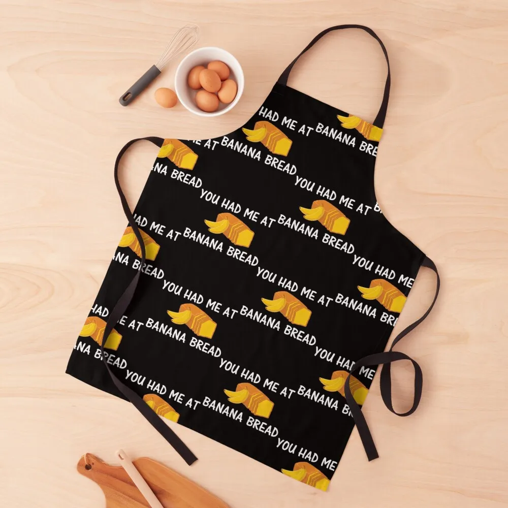 

Baking Foodie You Had Me At Banana Bread design Apron Kitchen Handle For Women Manicurist Aprons Customizable Apron Woman