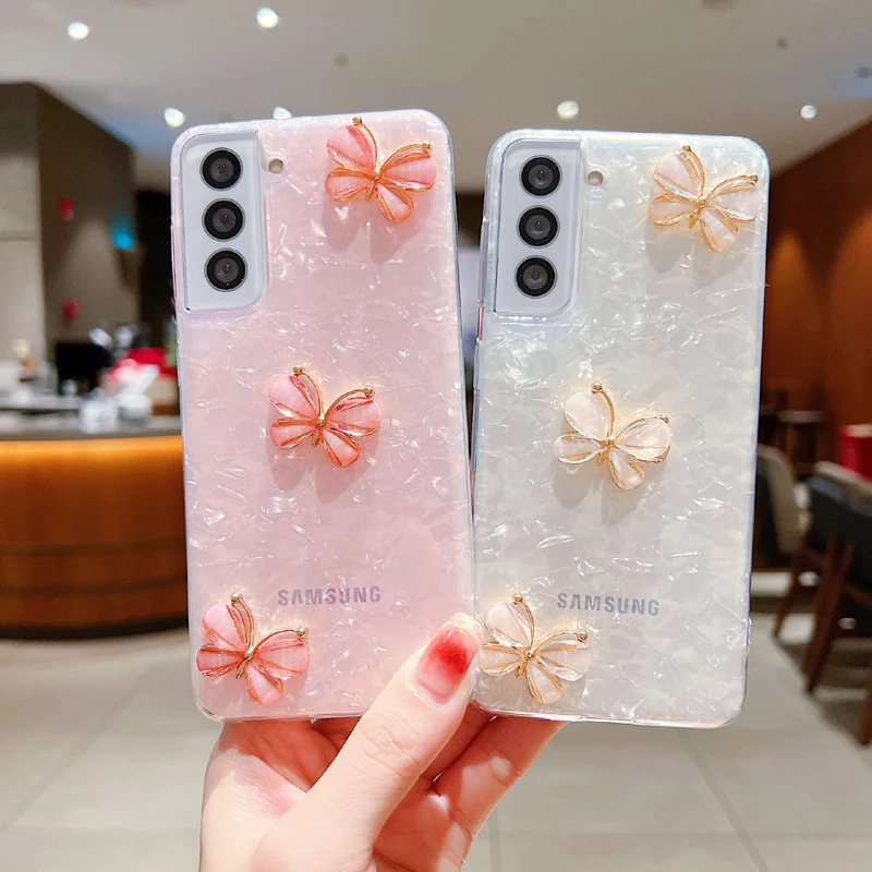 Custodie Per Telefoni Ultra Sottili Per Samsung Galaxy S10 Plus S20 Plus S20 Ultra S20 Fe S20 Lite Decorazione A Farfalla Cover Per Telefono