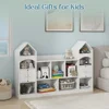 Bookcase and Toy Storage Cabinet, Children Bookshelf, Castle Shape, Playroom Furniture Multipurpose Shelf for Toddlers 5