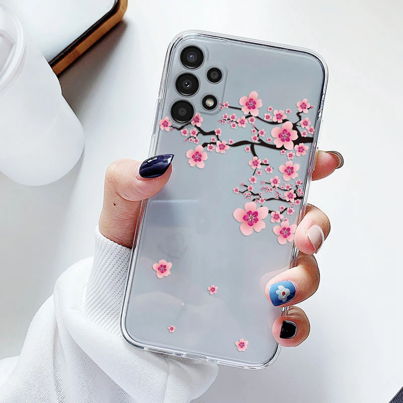Floral Transparent Soft Silicone Phone Case - Flower TPU Cover