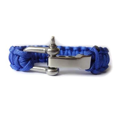 1PC Survival Paracord Bracelet Stainless Steel Buckle Bracelet Wilderness Wristband 