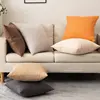 Scandinavian ins style solid colour pillow cover heavy cotton linen living room sofa cushion winter waist pillow case 2