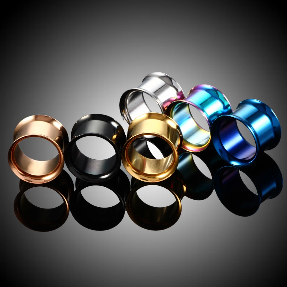1 Paar Ohrmessgeräte aus 316L-Edelstahl, Ohrstöpsel und Tunnel, Ohrpiercings, Earlets, geschraubte Ohrringe, Expander, Körperpiercing-Schmuck – Detail 11