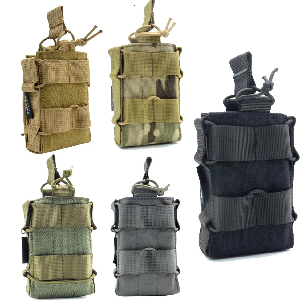 

1000D Single Magazine Pouch Tactical 5.56 Open Top Molle Mag Pouch Carrier For M4 M16 AK Mags Modular Military Hunting Holster