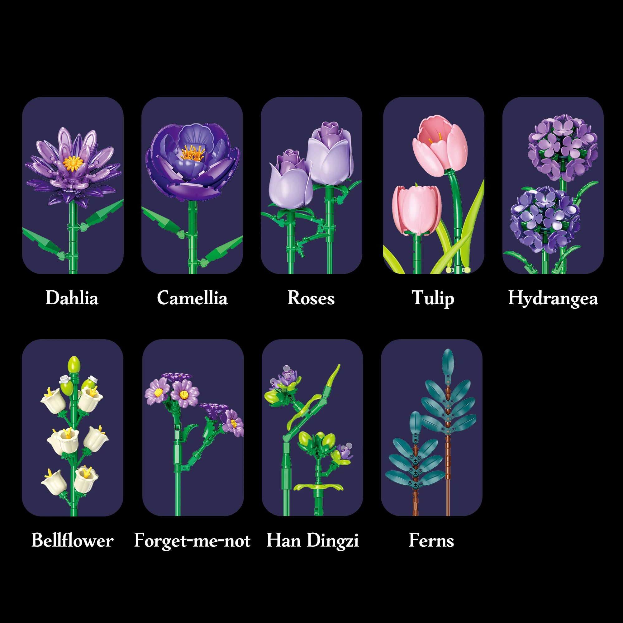 DIY Flower Bouquet Girls' Gifts Building Blocks-Educational Toy for Kids,Valentine Anniversary Christmas Party Gifts