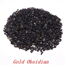 Colorful Natural Crystal Gravel for Home Decor and Healing Energy (Gold Obsidian)