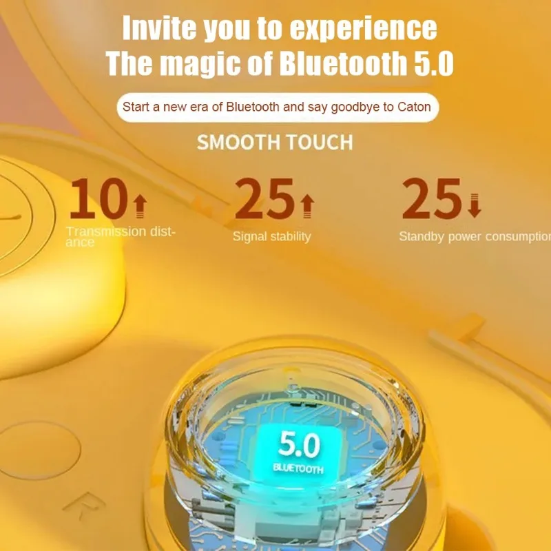 Waterproof Wireless Bluetooth Headphones True Stereo Earbuds