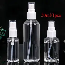 Transparent Refillable Spray Bottle for Liquids - Travel - Ready Container, Multiple Sizes Available (Clear - 50ml)