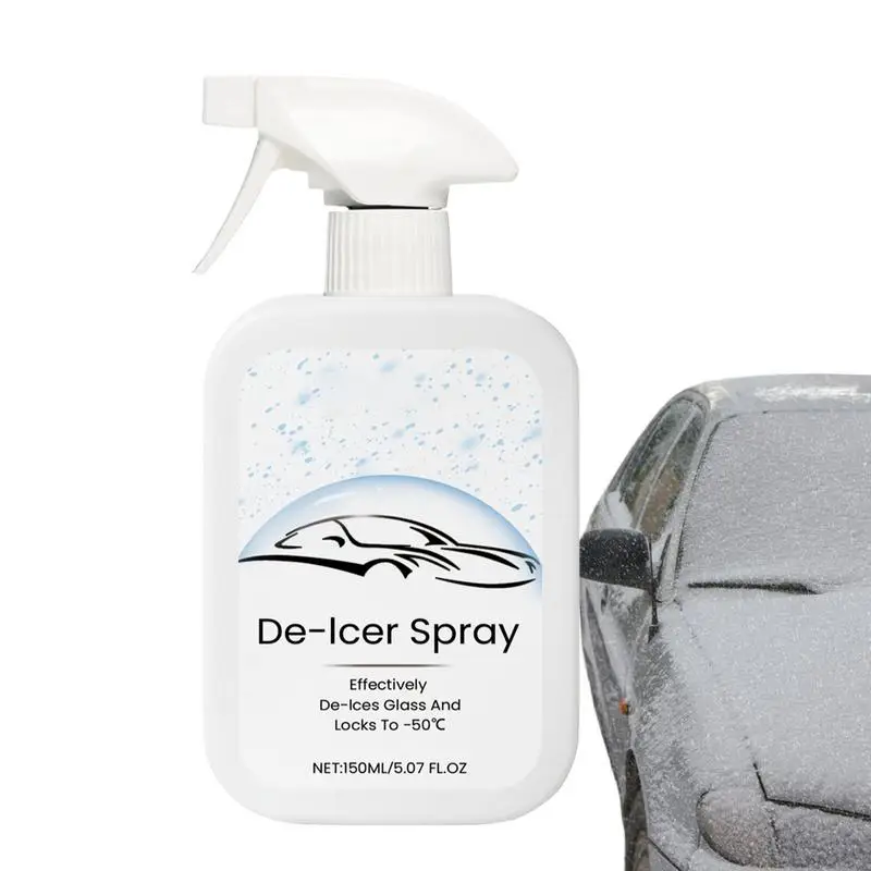 Windshield Deicer Spray Ice Melt Spray Agent Window Defroster 150ml Windshield Glass Defroster Snow Melting And Deicing Agent