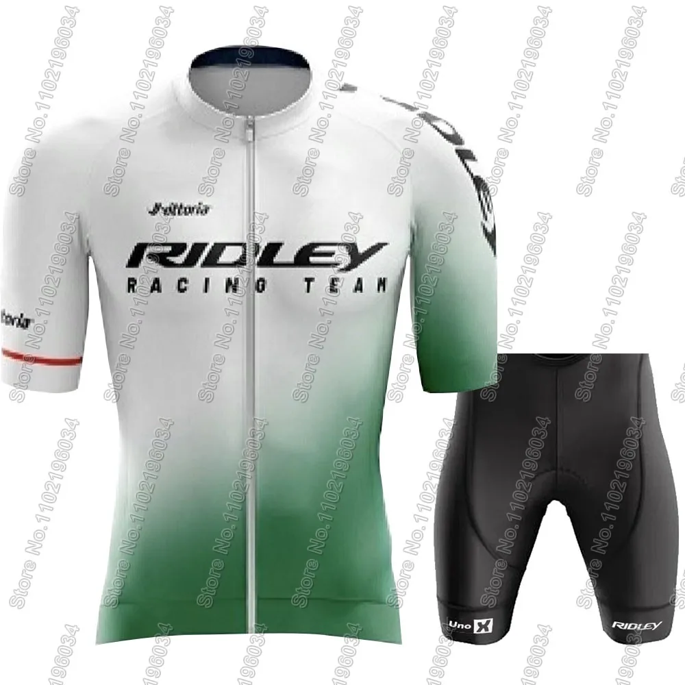 Retro team 2024 Ridley Cycling Jersey Set Summer Bicycle Men New Zealand Clothing Road Bike Shirts Suit Bicycle Bib Shorts MTB 5