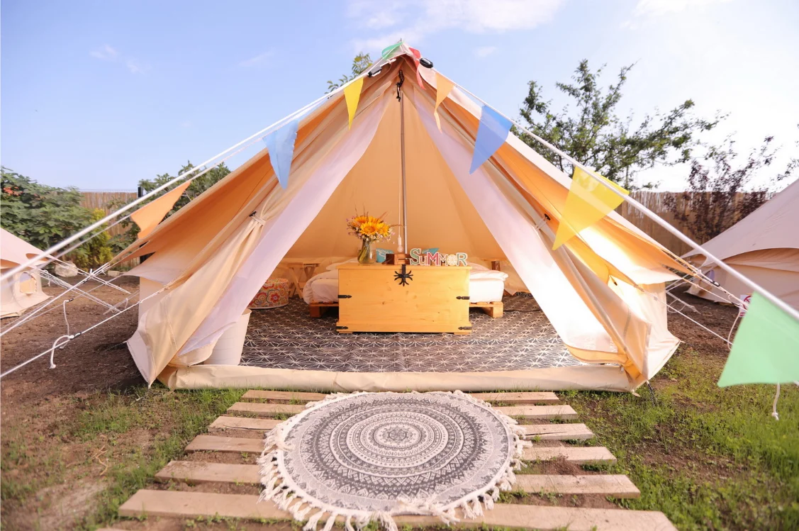 Glamping Tents Amber Bell Tents Bell Tent Outdoor Waterproof