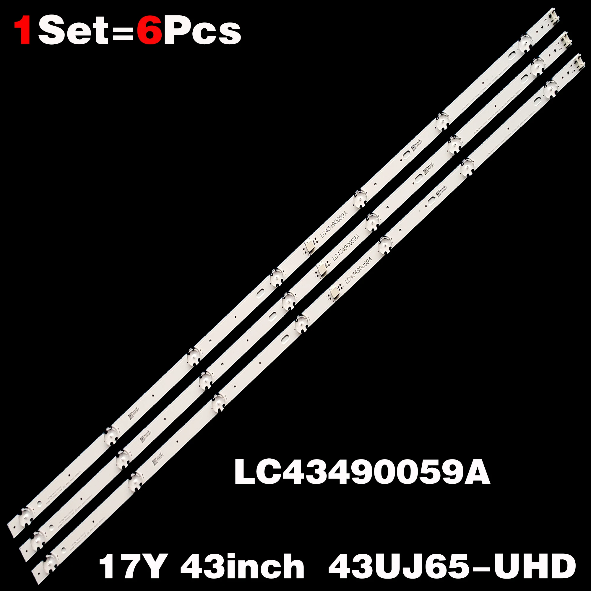Tira de Luz de Fundo Led Lâmpada para lg Innotek 17y 43 Polegadas _ A-tipo Lc43490059a 43uj634v 43uj630 43uj630-za 43uj6309 Hc430dgg-sltl13 - Imagem 4