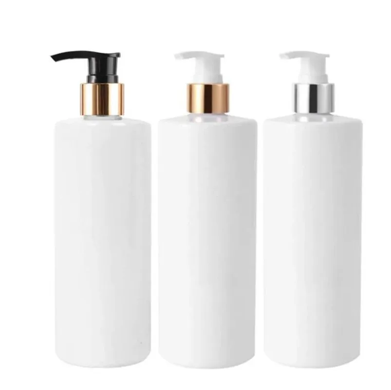 

5pcs/lot 500ML PET Empty Refillable Shampoo Lotion Bottles With Pump Dispensers Bathroom Portable Soap Dispensers Plastic Bottle