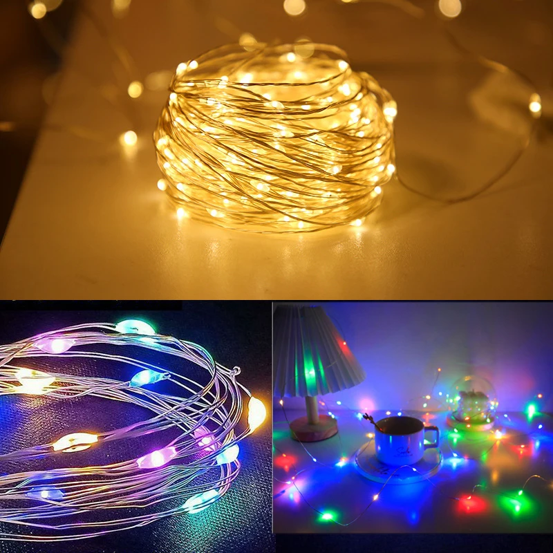 

1-20M USB LED Fairy Lights Battery Operated Copper Wire Garland String Light Outdoor Garden Party Wedding Lights Christmas Decor
