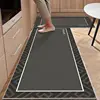 Kitchen Mat Kitchen Rug Living Room Bedroom Soft Long Carpet Washable Non-slip Absorbent Bathroom Black Doormat Crystal Velvet 4