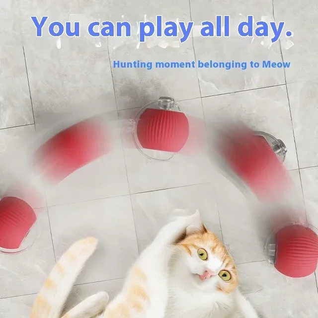 Interactive Cat Toys Ball Auto Electric Rolling Ball Toys for Cats/Kitty Pets Smart Automatic Teaser USB Rechargeable 5