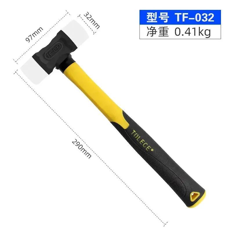 Tuolishi Solid Rubber Hammer Plastic Nylon Head Non elastic Rubber Hammer Floor Tile Installation Hammer 6