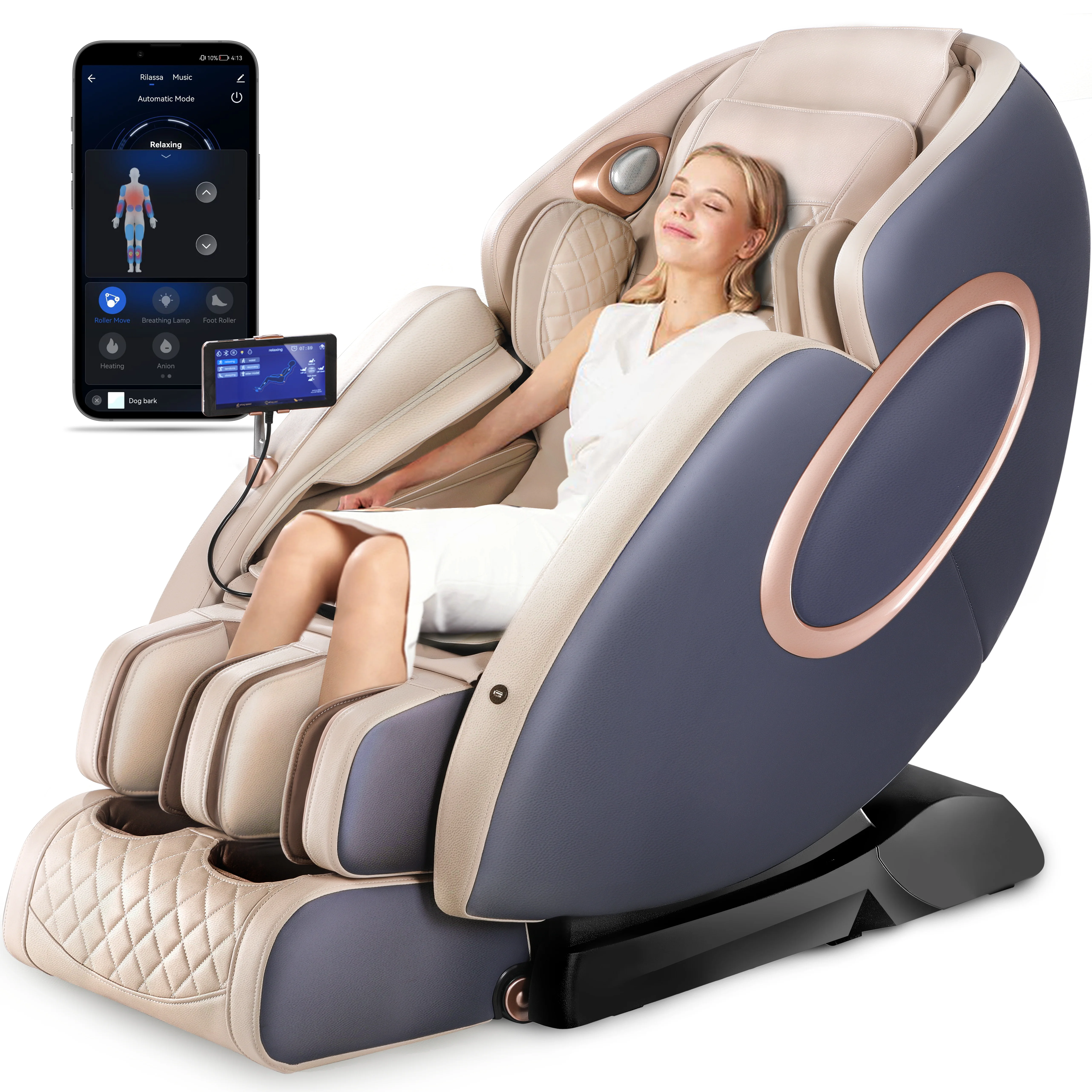 

2023 Zero Gravity SL Track Deep Yoga Stretch 4D Massage Chair Full Body Shiatsu Recliner with Electric Extendable Footrest