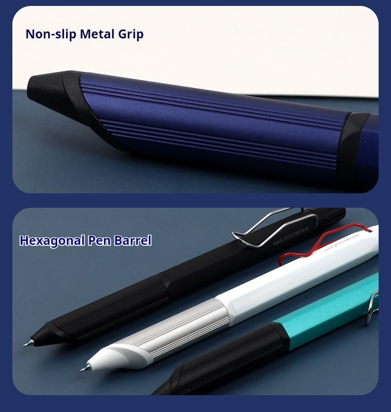 Japan UNI JETSTREAM Tricolor Multifunktions-Kugelschreiber, SXE3-2503 0,28 mm ultrafeiner Stift, Geschäftssignieren, Schreibwaren – Detail 4