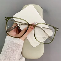 Ladies Blue Light Blocking Myopia Glasses New Trend Oversized Women Eyeglasses Unisex Square Frame Large Near Sight Eyewear 2