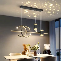 Modern Dining Room Pendant Light LED Smart Remote Control Dining Table Hanging Lamp Luxury Lustre Home Indoor Decor Chandelier 1