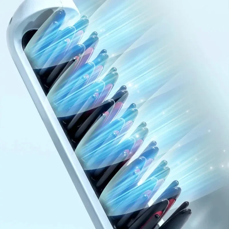 Hair Straightener Brush USB Rechargeable Cordless Negative Ions Hot Brush Electric Fluffy Curly Hair Styling Detangling Comb