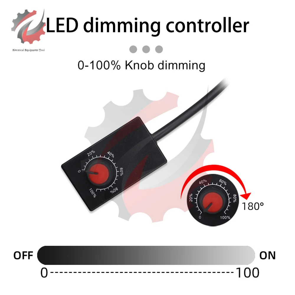 Mini Dc 0/1-10 V Manopola Dimmer 0-100% Pwm Stepless Dimming Led Regolatore Di Dimming Per Led Dimmable Grow Lights Power Driver Diy
