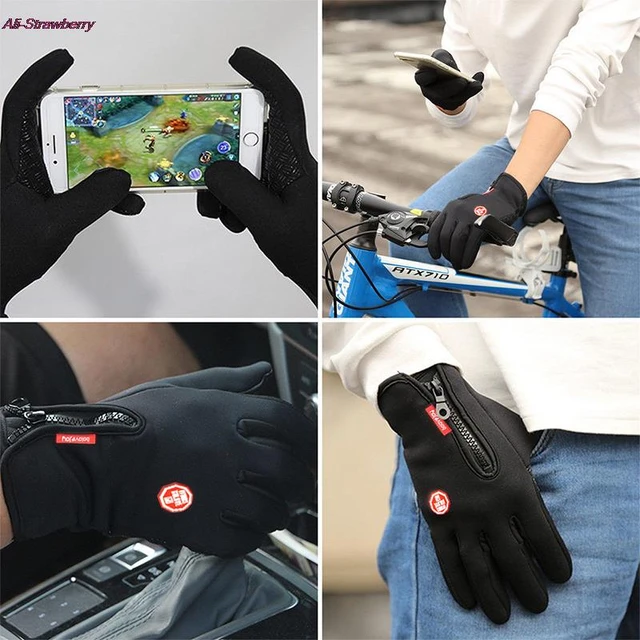 Guantes de esquí multifunción para mujer, impermeables, resistentes al  viento, guantes térmicos con pantalla táctil, guantes de ciclismo para  deportes