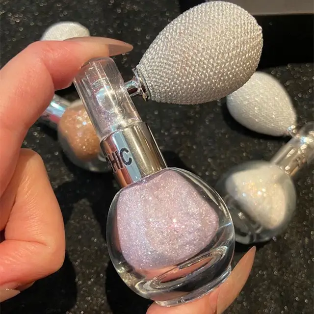 5colors Glitter Spray Highlighter Powder Diamond High Gloss Air Bag Powder Fragrance Shiny High Light Face Body Makeup Cosmetics