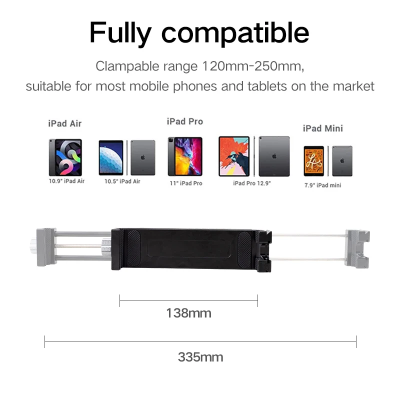 cell phone tripod mount camera tripod mount camera mount bracket camera screw mount screw mount adapter phone mount holder Cimapro CP-12S Universal Aluminum Tablet Tripod Mount With 1/4 Screw Cold Shoe For 135MM-335MM iPad