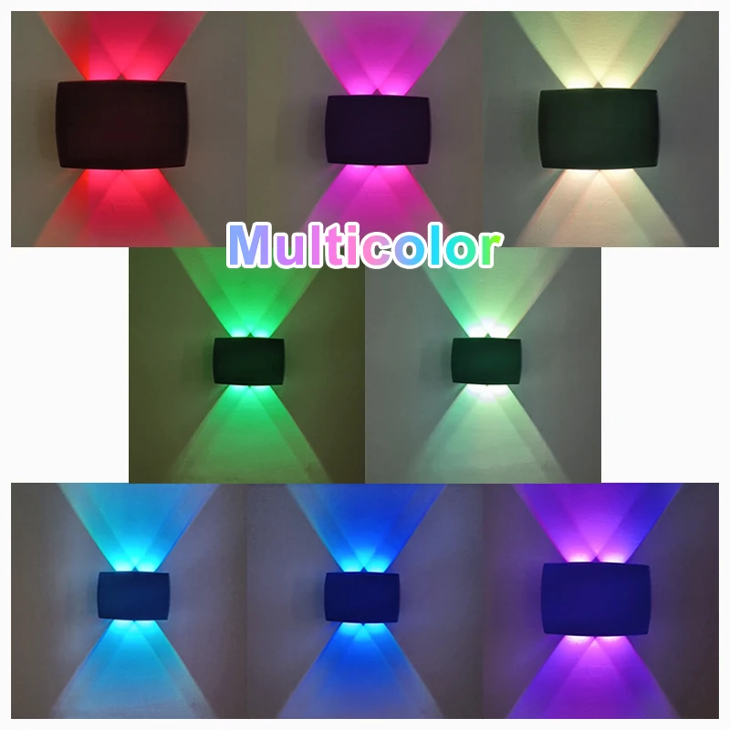 1-5 Pcs Solar LED Wall Light Outdoor Waterproof Up and Down Lights 4/6 LED Fence Lighting for Wall Balcony Courtyard Garden