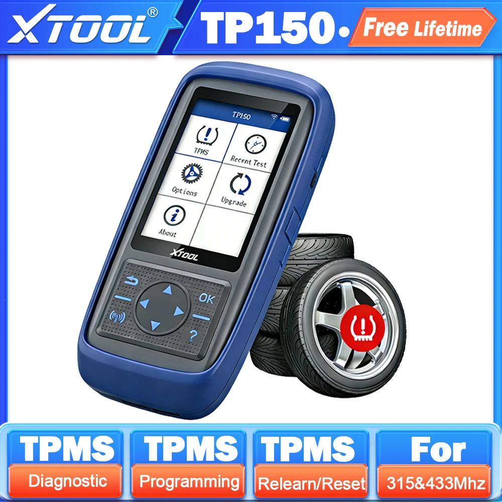 2026 XTOOL TP150 Ferramenta de Programação TPMS Monitor de Diagnóstico de Pressão dos Pneus Programador TPMS WIFI Atualização Gratuita Vitalícia