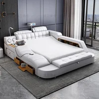 Lit capitonné unique, Commodes modernes avec rangement, Lits de massage, Lits doubles pour chambre à coucher, Meubles de chambre, Accessoires pour la maison 3