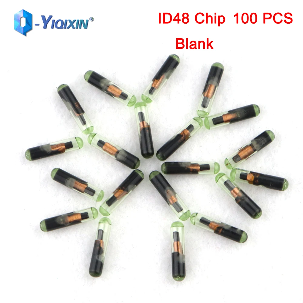YIQIXIN 100X Car Key Glass Blank ID48 Chip For VW Audi Seat Skoda Porsche Honda Crypto Transponder Chip Not Coded Professional