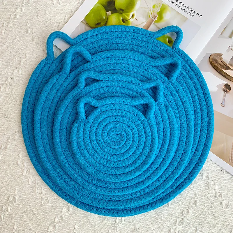 Heat Insulation Mat Design Dining Table Ma Tray Mat Heat Insulation Mat Cat's Ears Shaped Table Mat