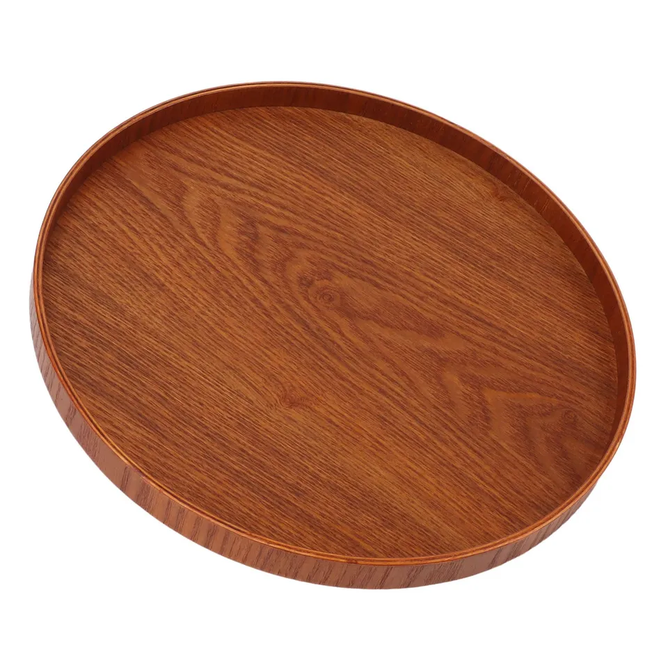 Vassoio Rotondo In Legno Di Acacia | 30,5 Cm | Tagliere Per Antipasti E Organizer Multiuso Per Casa - 5