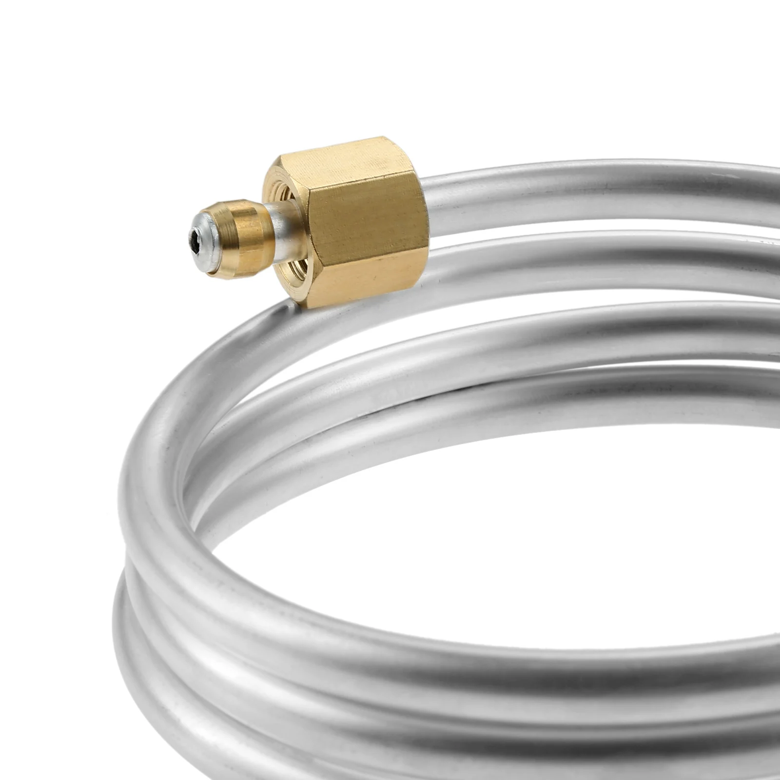 1/4" Aluminum Tubing Compression Olive Fittings M10x1 Female and Male Nuts Pilot Burner Tube Pipe Assembly Gas Burner