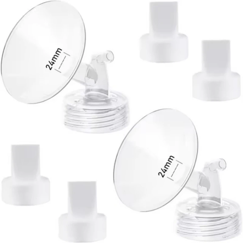 6Pcs Set Flange and Duckbill Valve Compatible with Spectra S1/S2/9Plus Breast Pump, Spectra Pump Parts Accessories Replacement