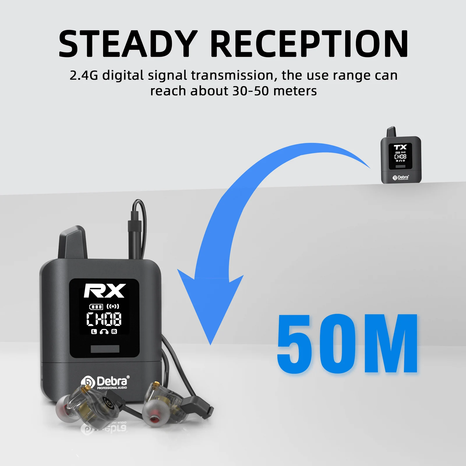 105268-347C54.Jpg Digital Signal Transmission - New ST-MINI Stereo Wireless In-Ear Monitor System