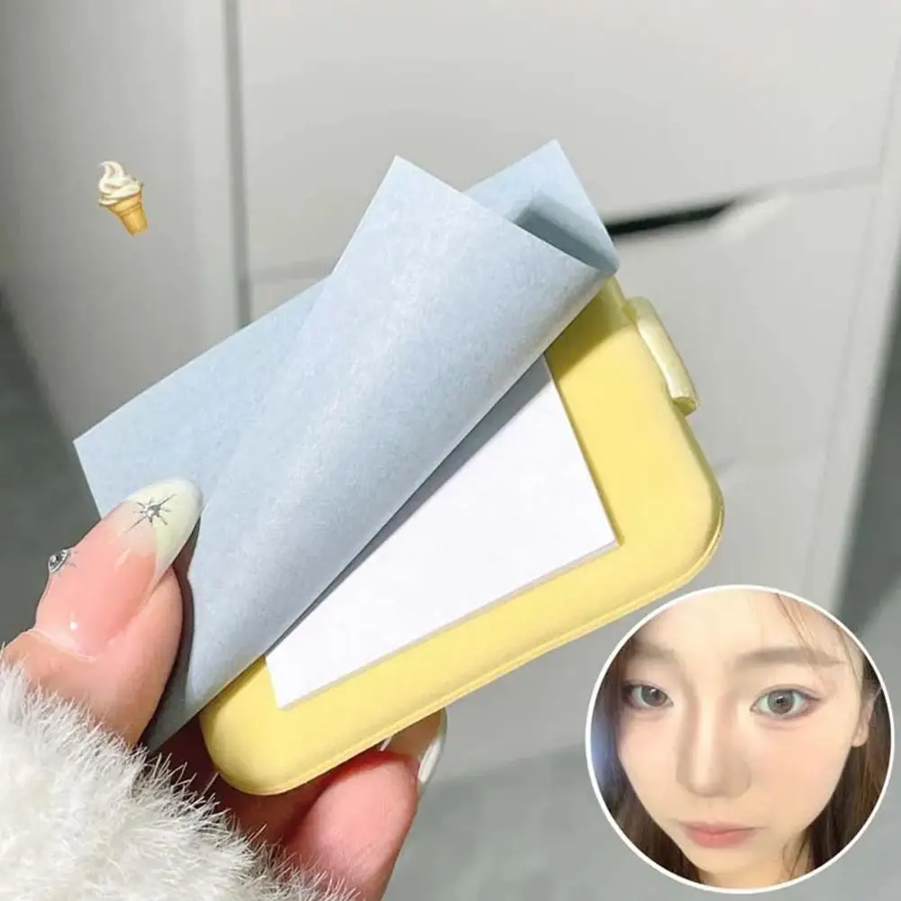 Description Picture 5 of itemGeneric Oil Blotting Sheets For Face, Women Portable Oil Control Film With Mirror & Puff Base Makeup Face Oil Absorbing Sheets