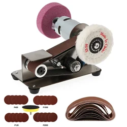 Mini Electric Belt Sander DIY Angle Blade Sharpening Machine Polishing Grinding Machine Desktop Cutter Edges Power Tool