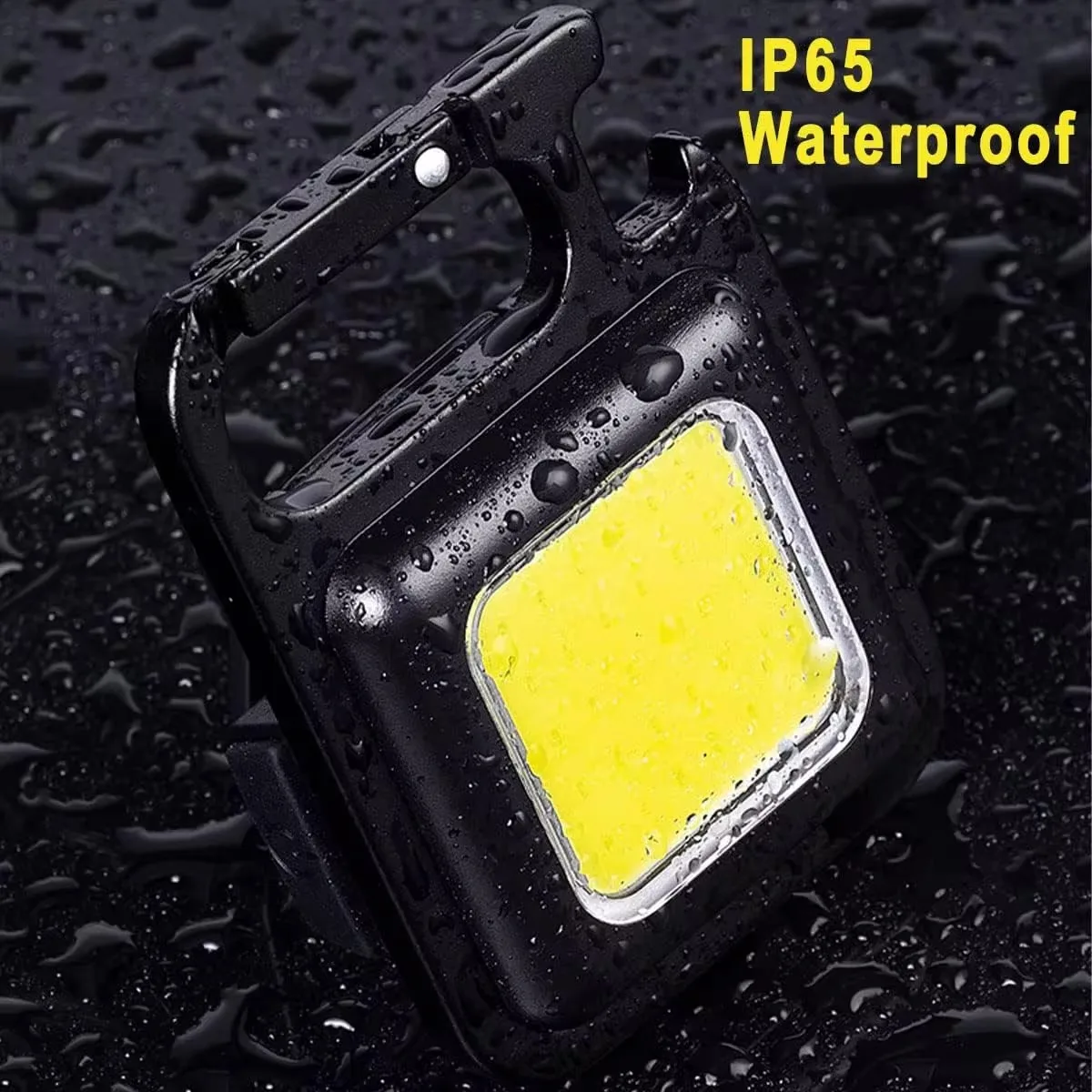Mini Flashlight Super Bright COB Keychain Lights USB Rechargeable Work Lights for Outdoor Camping Fishing