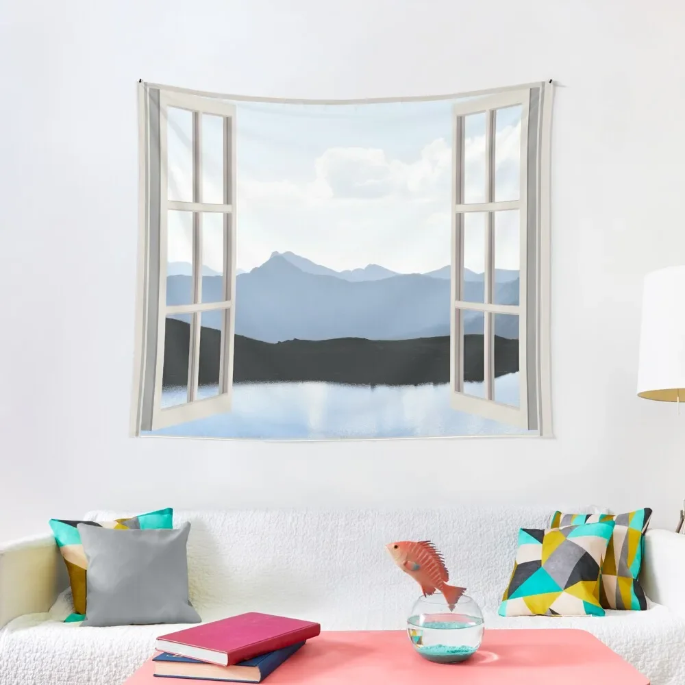 

Colorado Mountain Window View Tapestry Bedroom Deco Japanese Room Decor Tapestry